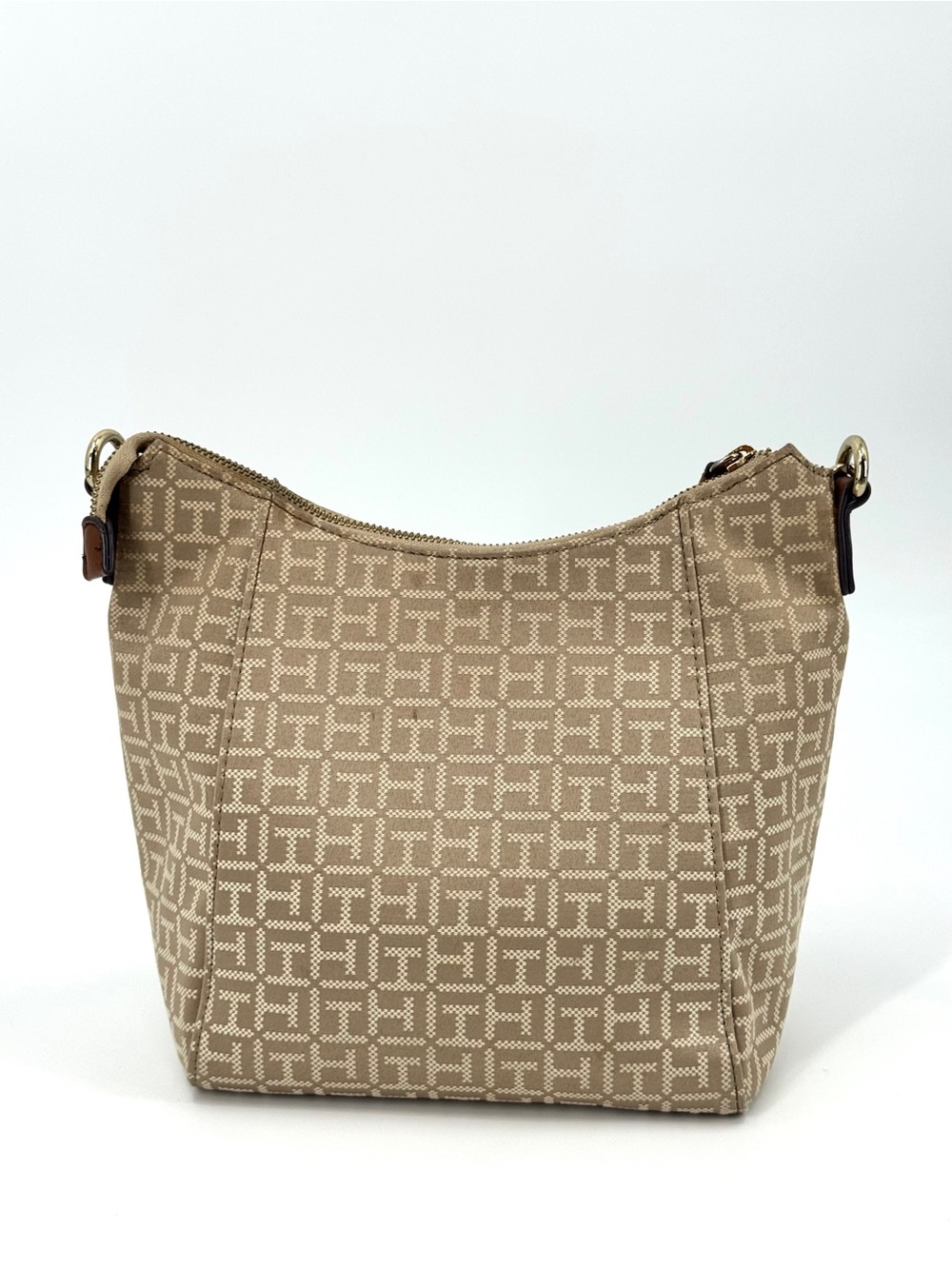 Tommy Hilfigure Monogram Coated Canvas Shoulder Bag - Picture 3 of 11